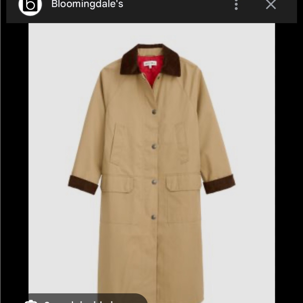 Alex Mill Tan Coat with Brown Accents